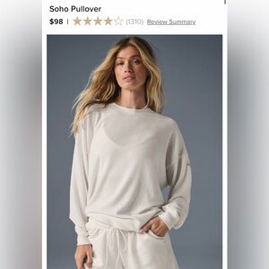 ALO Yoga Cream Soho Pullover